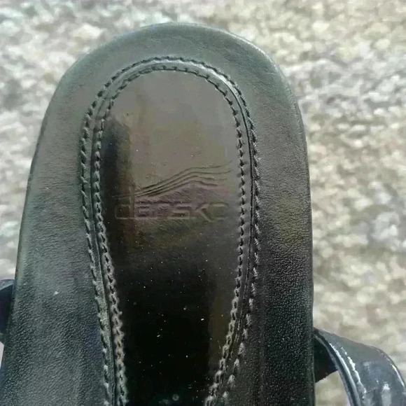 Dansko Womens Black Strappy Wedge Sandals 39 - Picture 14 of 16